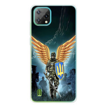 Чехол с украинским воином на Blackview Oscal C60 – Крылатый воин