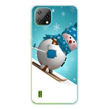 Новогодние Чехлы для >Блэквью Оскал C60 (VPrint) (Снеговик на лыжах)