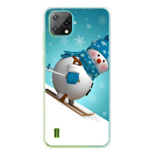 Чехол с зимним принтом для ,Блэквью Осокал С60 (Лыжник)