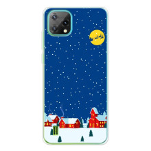 Силиконовый бампер на рождество для Blackview Oscal C60 (Город в снегу)