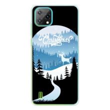 Силиконовый бампер на рождество для Blackview Oscal C60 (Рождественский Олень)