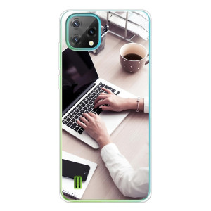 Силиконовый бампер (Работники) на Blackview Oscal C60 – Офисный работник