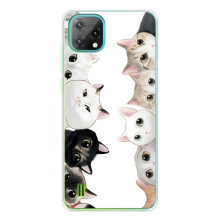 Силиконовый чехол с котиком для Blackview Oscal C60 (Коты)