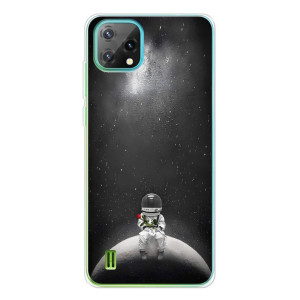 Силіконовый Чохол з принтом "Космонавти" на Blackview Oscal C60 – Космонавт романтик
