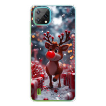 Яркий чехол для Blackview Oscal C60 с Зимними Оленятами – Олень среди подарков