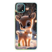 Яркий чехол для Blackview Oscal C60 с Зимними Оленятами – Оленёнок