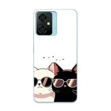 Чехол с рисунком кот на Blackview Oscal C70 – Коты в очках