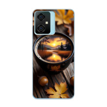 Чохол з унікальним дизайном 'Осінь з кавою' для Blackview Oscal C70 – Темна кава