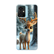 Яркий чехол для Blackview Oscal C70 с Зимними Оленятами – Оленёнок в лесу
