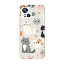 Чехол с рисунком кот на Blackview Oscal C80 – Коллаж котов