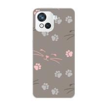 Чехол с рисунком кот на Blackview Oscal C80 – Лапы и усы