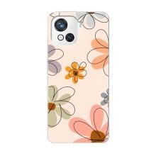 Чохол з квітковим принтом на Блеквю Оскал С80 (Кольорові квіти)