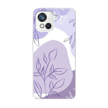 Силконовий чохол з принтом в квітах на Blackview Oscal C80 – Фіолетовий дизайн
