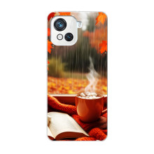 Чохол з унікальним дизайном 'Осінь з кавою' для Blackview Oscal C80 – Кава і дощ