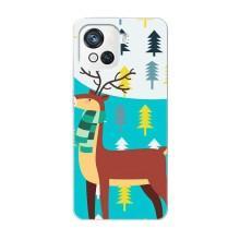 Силиконовый бампер с картинкой животных для Blackview Oscal C80 (Олень с шарфом)