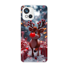 Яркий чехол для Blackview Oscal C80 с Зимними Оленятами – Олень среди подарков