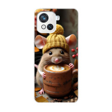 Печатный чехол «Зверята с кофе» для Blackview Oscal C80 – Медведь с кофе