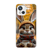 Печатный чехол «Зверята с кофе» для Blackview Oscal C80 – Зайчик с кофе