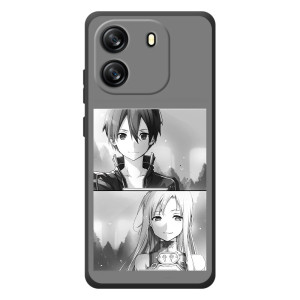 Чехол с персонажами АНИМЕ на Blackview Oscal Flat 1C – Кирито-Асуна