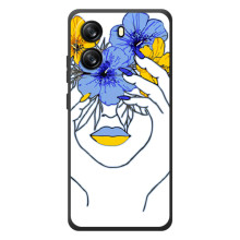 Чехол на Blackview Oscal Flat 1C Украинский дизайн (Украинка на всю голову)
