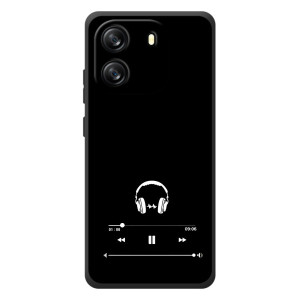 Чехол с картинками на черном фоне для Blackview Oscal Flat 1C – Плеер