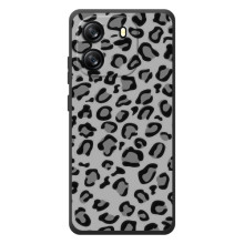 Чехол с леопардовым принтом на Blackview Oscal Flat 1C – Темный леопрад