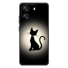 Чохол з принтом для Blackview Oscal Flat 1C (AlphaPrint) Модні коти – Силует котика
