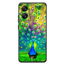 Чохол з пташками на Blackview Oscal Flat 1C (VPrint) – Яскравий Павлин