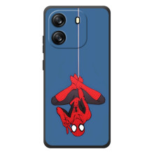 Чехол Супергерой Человека Паука на Blackview Oscal Flat 1C (На паутине)