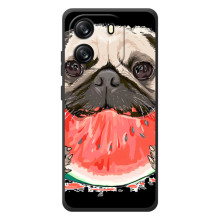 Чехол (ТПУ) Милые собачки для Blackview Oscal Flat 1C (Смешной Мопс)