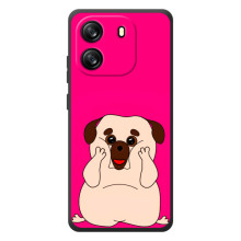 Чехол (ТПУ) Милые собачки для Blackview Oscal Flat 1C (Веселый Мопсик)