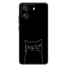 Чохол з малюнком кіт на Blackview Oscal Flat 1C (Байдужий кіт)