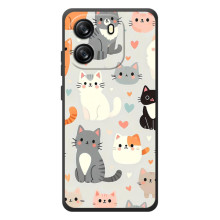 Чохол з малюнком кіт на Blackview Oscal Flat 1C (Колаж котів)