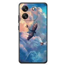 Чохол з принтом дракон Беззубик Бlаckview Оsсal Флeт 1С (Беззубик в небі)