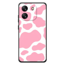Чохол з принтом корови на Чорто́в В'ю Оскал Флєт 1С – Рожевий принт