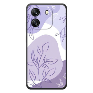 Силиконовый чехол с принтом в цветах на Blackview Oscal Flat 1C