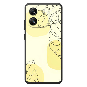 Силиконовый чехол с принтом в цветах на Blackview Oscal Flat 1C
