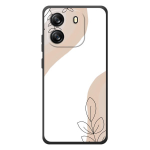 Силиконовый чехол с принтом в цветах на Blackview Oscal Flat 1C