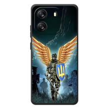 Чохол з українським воїном на Blackview Oscal Flat 1C (Крилатий воїн)
