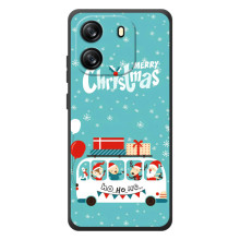 Силиконовый бампер на рождество для Blackview Oscal Flat 1C (Рождественское настроение)