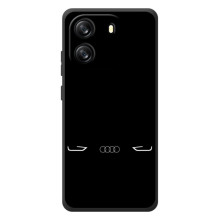 Силиконовый бампер с картинкой машины на Blackview Oscal Flat 1C (Силует Audi)