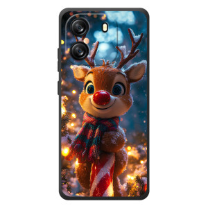 Яркий чехол для Blackview Oscal Flat 1C с Зимними Оленятами