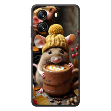 Печатный чехол «Зверята с кофе» для Blackview Oscal Flat 1C (Медведь с кофе)