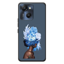 Чехлы (ART) Цветы на Blackview Oscal Modern 8 (VPrint) (Цветы на голове)