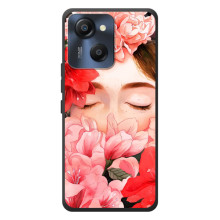 Чехлы (ART) Цветы на Blackview Oscal Modern 8 (VPrint) (Глаза в цветах)