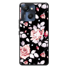 Чехлы с Цветами для Blackview Oscal Modern 8 (VPrint) (Цветочки на черном)