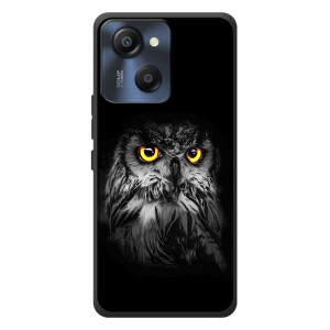 Чехлы с принтом СОВЫ для Blackview Oscal Modern 8 – Сова на чёрном