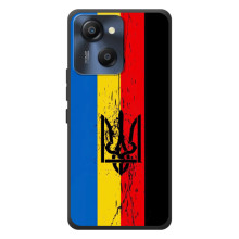 Чехлы УПА (Красно-Чёрный) на Blackview Oscal Modern 8 – Флаг УПА