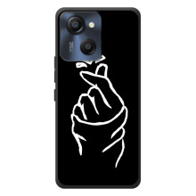 Чехлы (Знак сердечка) на Blackview Oscal Modern 8 (Сердце на черном)