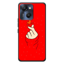 Чехлы (Знак сердечка) на Blackview Oscal Modern 8 (Сердце на красном)